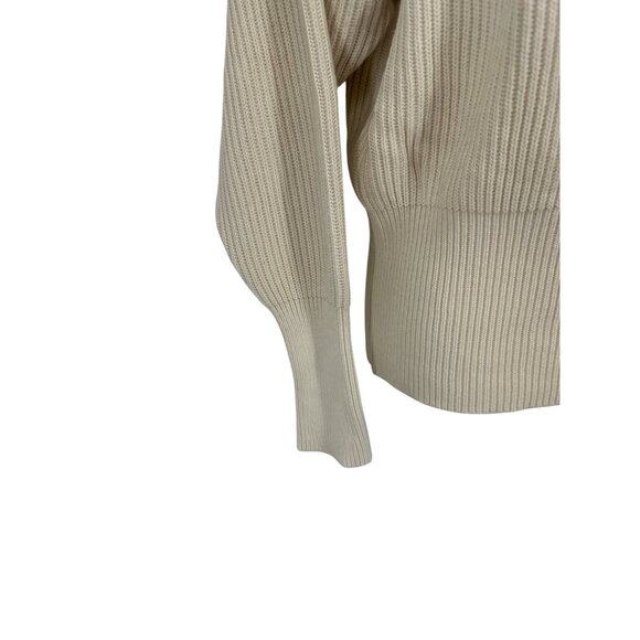 Free People Womens Oversized Deep V-Neck Long Sleeve Ribbed Knit Sweater XS - Picture 3 of 8